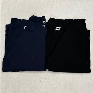 2 Billabong Classic Black and Navy Tees